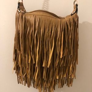 Fringed Brown Crossbody side bag